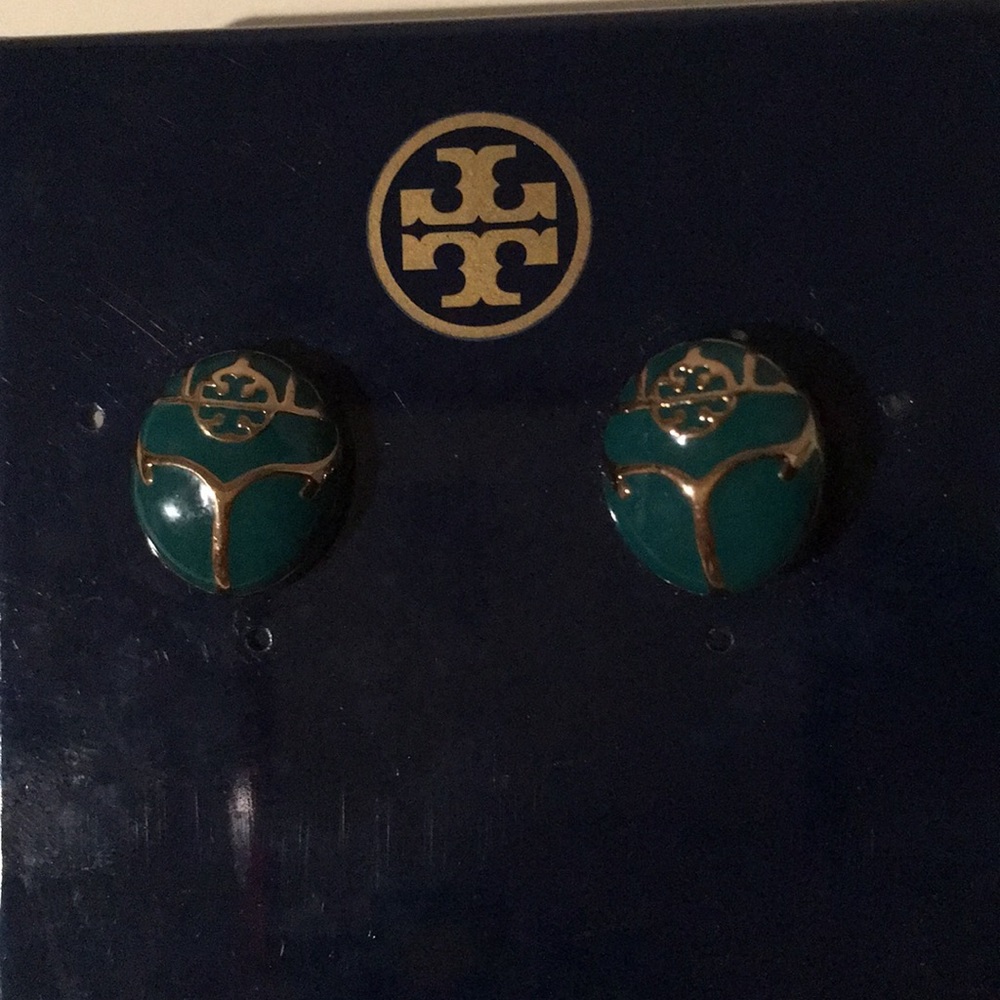 Tory Burch Winslow Beetle Stud Earrings